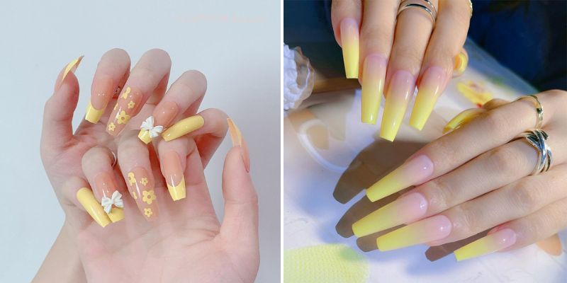 Tuyển tập mẫu nail màu vàng quý phái dành cho phái đẹp đang được ưa chuộng  | Quý phái, Móng tay, Màu vàng