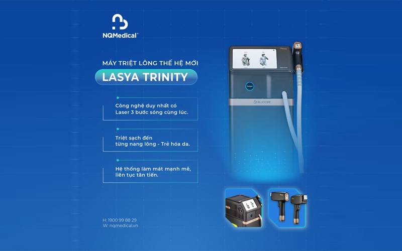 Lasya Trinity tích hợp hệ thống làm mát siêu tốc giúp giảm cảm giác nóng khi triệt