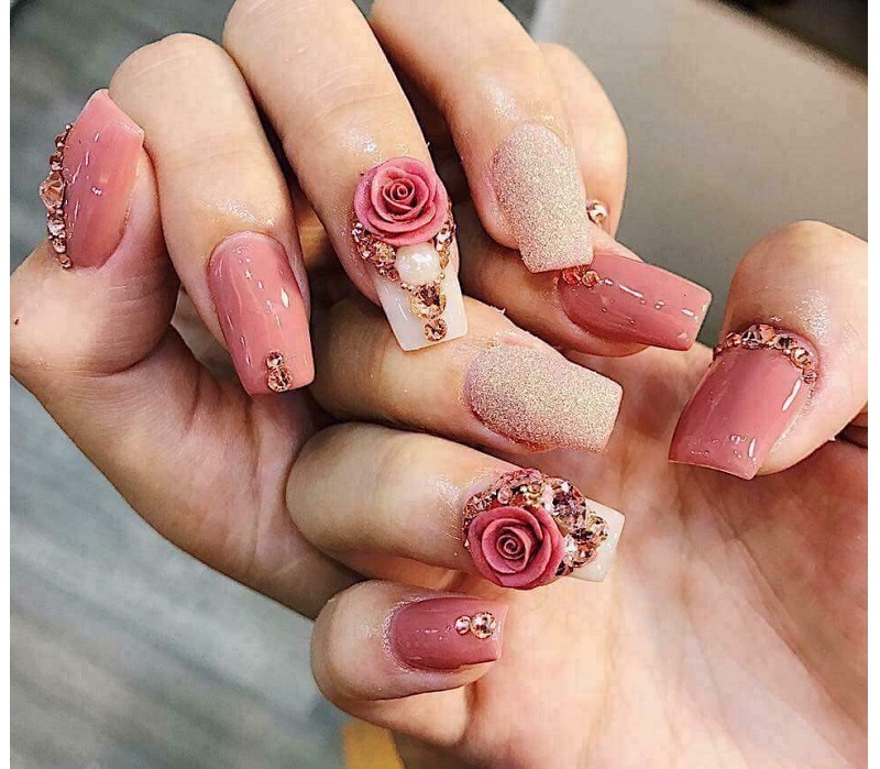 Phụ kiện hoa nhí nail mix bi - hoa sứ nhí nail màu trắng đính móng phong  cách Hàn Nhật | Shopee Việt Nam