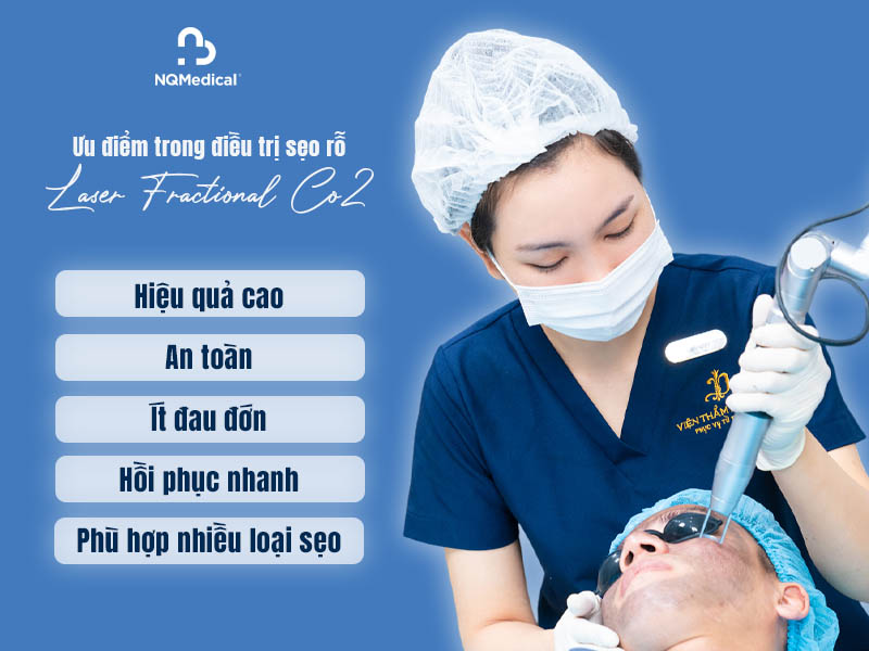 điều trị sẹo rỗ bằng laser fractional co2