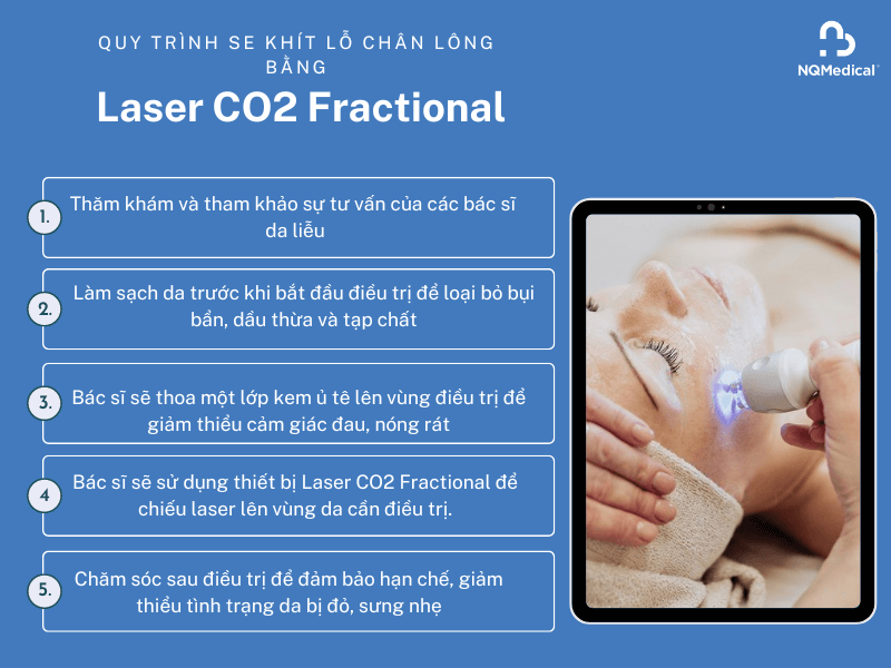 Se khít lỗ chân lông bằng Laser CO2 Fractional 7