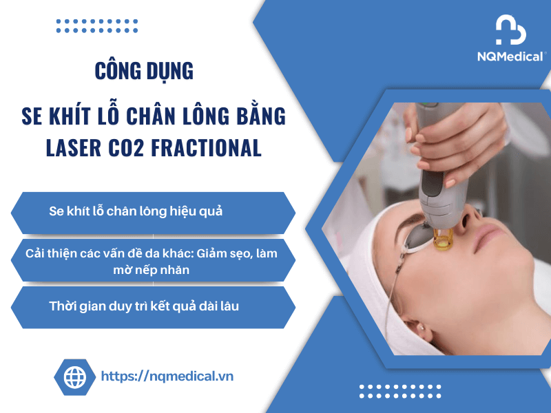 se khít lỗ chân lông bằng Laser CO2 Fractional 8