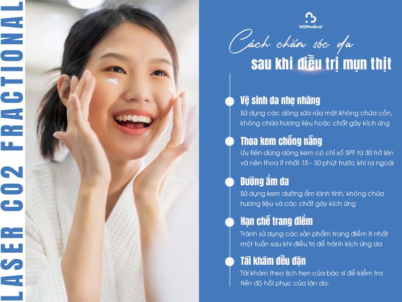 Trị mụn thịt bằng Laser CO2 Fractional